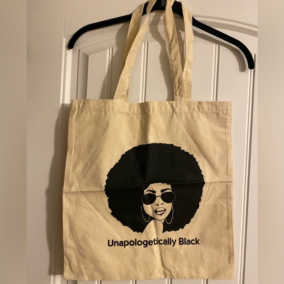 Handbags - Canvas Shopping Bag Unapologetically Black Shopping Bag Black History Month